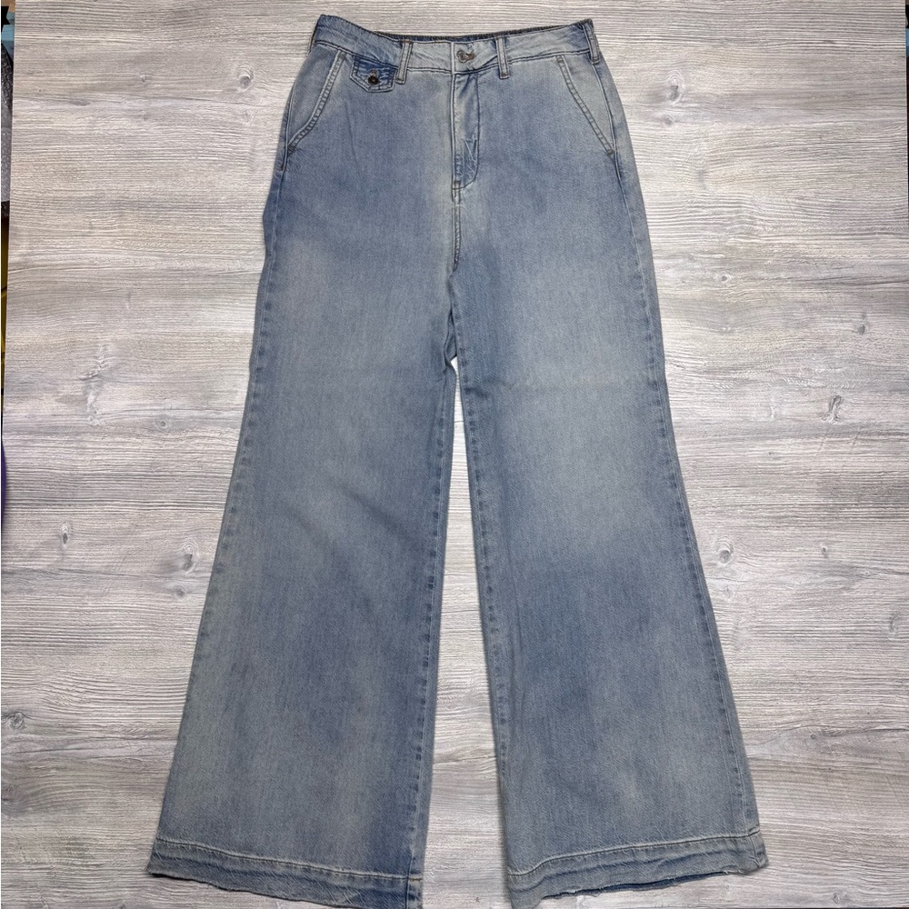 Pilcro Light Blue Flare & Wide Leg Jeans